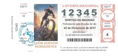 Participaciones de lotería en papel