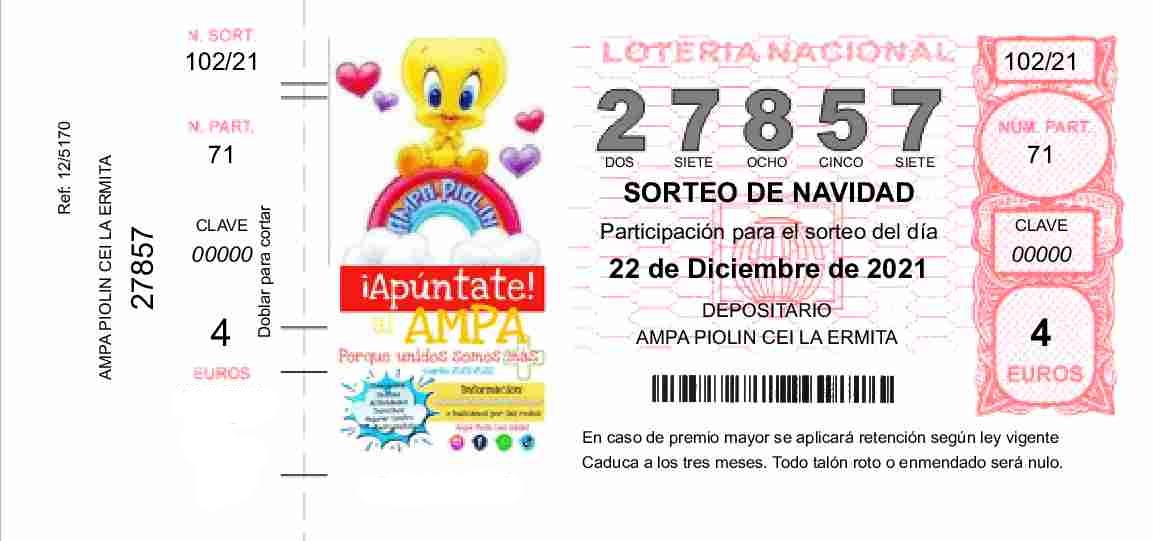 Participaciones de lotería divertidas