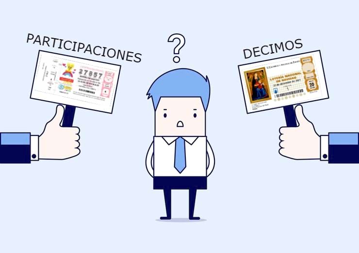 Diferencias entre papeletas y décimos de lotería